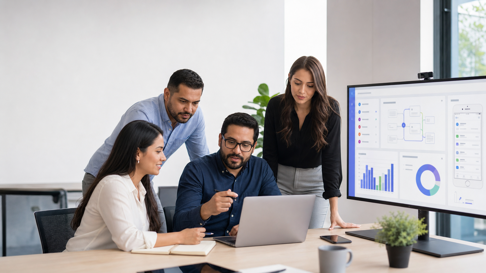 Equipo desarrollando una solución empresarial con Claris FileMaker